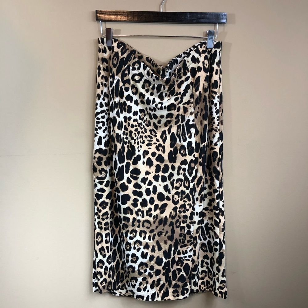 Lane Bryant Knit Cheetah Pencil Skirt